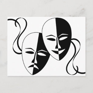 Naar het theater. briefkaart