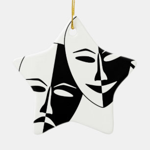 Naar het theater. keramisch ornament