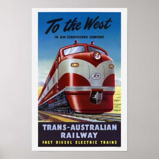 Naar het West Australia Railway Travel Poster (Voorkant)
