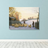 Naar huis canvas afdruk (Insitu (Houten vloer))