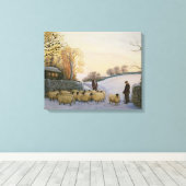 Naar huis canvas afdruk (Insitu (Houten vloer))
