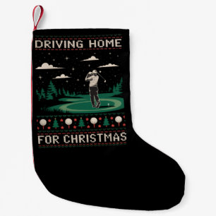 Naar huis rijden met Kerstmis Golf Grappige Lelijk Kleine Kerstsok