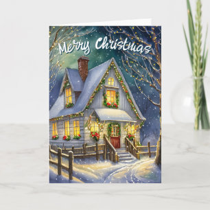 Naar huis voor Kerstmis Feestdagen Kaart