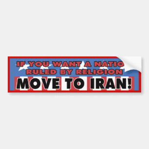 Naar Iran Bumpersticker