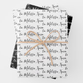 Naar Jouw naam Modern handschrift, wit en zwart Inpakpapier Vel (In situ)