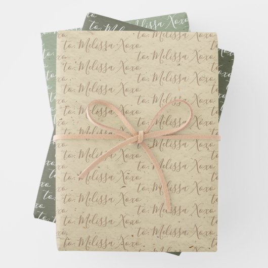 Naar Jouw naam Moderne handschriftenstructuur 1 Pa Inpakpapier Vel (In situ)