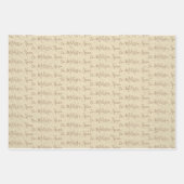 Naar Jouw naam Moderne handschriftenstructuur 1 Pa Inpakpapier Vel (Voorkant)