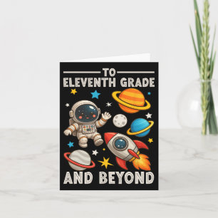 Naar Junior En Daarbuiten Astronaut Grappig Terug Kaart