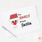 Naar kind Van SANTA Gift Label Rood en Wit V5A (Envelop)