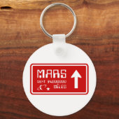 Naar Mars Highway Sign Sleutelhanger (Voorkant)