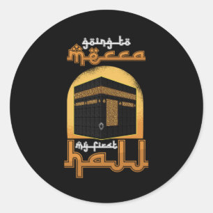 Naar Mekka Hajj moslimislam Allah Mosque Gift Ronde Sticker