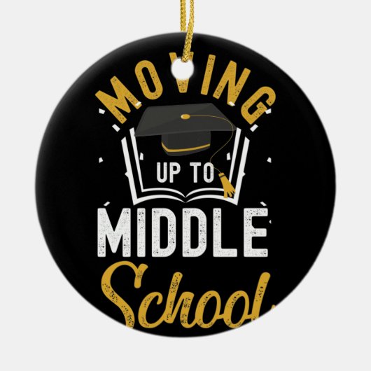 Naar middelbare school, basisschool keramisch ornament (Voorkant)