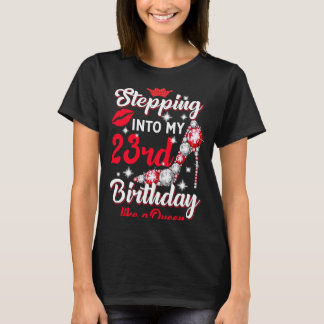 Naar mijn 23e verjaardag als een koningin t-shirt