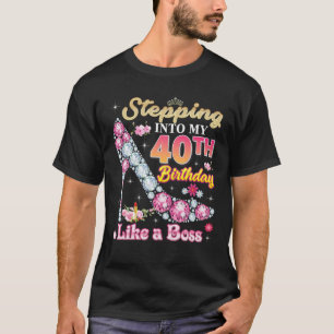 Naar mijn 40e verjaardag als een Baas Diamond T-shirt