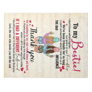 Naar mijn Bestie. We zijn al zo lang vrienden Notitieblok