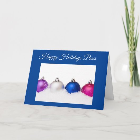 NAAR MIJN ***BOSS** IN CHRISTMAS HOLIDAIRE KAART (Voorkant)