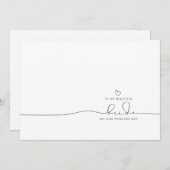 Naar mijn bride op onze huwelijksdag Cute Message (Voorkant / Achterkant)