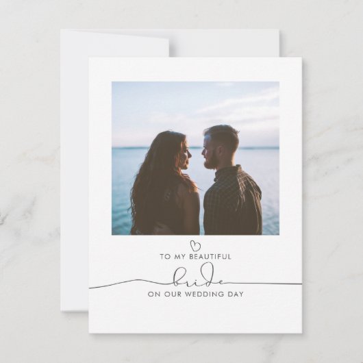 Naar mijn bruid op onze trouwdag Foto bericht (Voorkant)