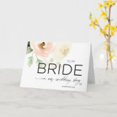 Naar mijn bruid op onze trouwdag Kaart van bruideg (Gele Bloem)