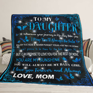 Naar mijn dochter Blanket, geschenk voor de geboor Fleece Deken