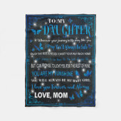 Naar mijn dochter Blanket, geschenk voor de geboor Fleece Deken (Voorkant)
