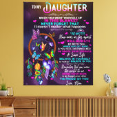 Naar mijn dochter Butterflies Gift, dochter Birthd Canvas Afdruk (Insitu (Woonkamer))