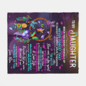 Naar mijn dochter Butterflies Gift, dochter Birthd Fleece Deken (Voorkant (Horizontaal))