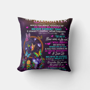 Naar mijn dochter Butterflies Gift, dochter Birthd Kussen