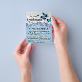 Naar mijn dochter Butterfly Gift, dochter Birthday Flyer (Hand)