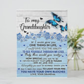 Naar mijn dochter Butterfly Gift, dochter Birthday Menu (Staand voorkant)