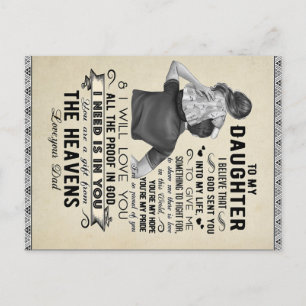 Naar mijn dochter, dochter Birthday Gift, baby Gir Briefkaart