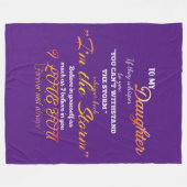 Naar mijn dochter Fleece Blanket (Voorkant (Horizontaal))