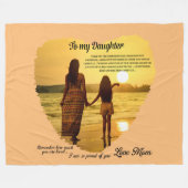 Naar mijn dochter fleece deken (Voorkant (Horizontaal))