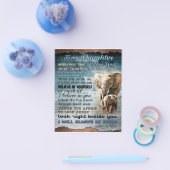 Naar mijn dochter, geschenk voor Kind, brief aan d Flyer (Enkel)