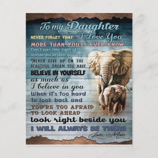 Naar mijn dochter, geschenk voor Kind, brief aan d Flyer (Voorkant)