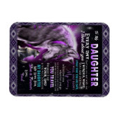 Naar mijn dochter Gift, dochter en vader, Wolf Lov Magneet (Horizontaal)