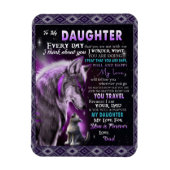 Naar mijn dochter Gift, dochter en vader, Wolf Lov Magneet (Verticaal)