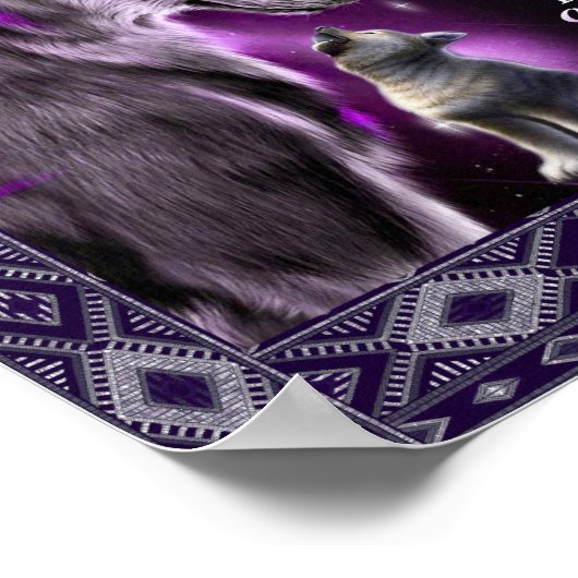 Naar mijn dochter Gift, dochter en vader, Wolf Lov Poster (Hoek)