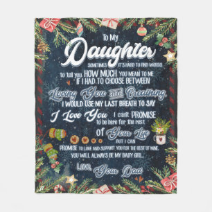 Naar mijn dochter Gift, kerstbrief aan dochter Fleece Deken