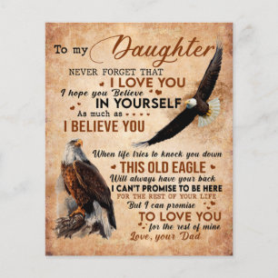 Naar mijn dochter Gift, pa en dochter, Eagle Lover Flyer