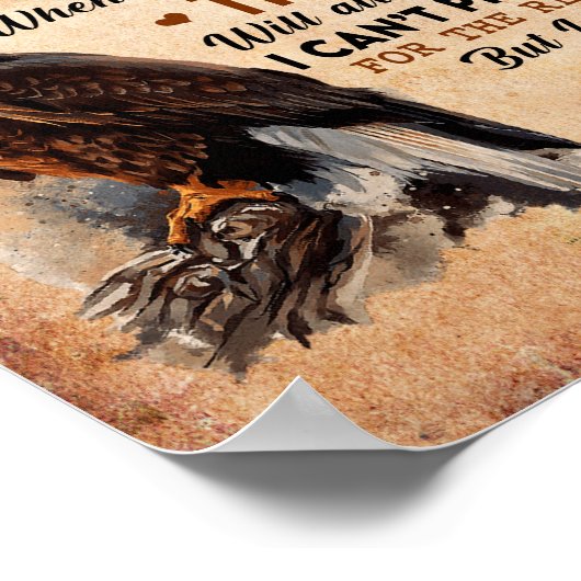 Naar mijn dochter Gift, pa en dochter, Eagle Lover Poster (Hoek)