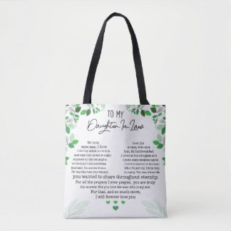 Naar mijn dochter in de Canvas tas. Draagtas