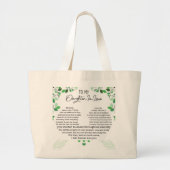 Naar mijn dochter in de Canvas tas. Grote Tote Bag (Voorkant)