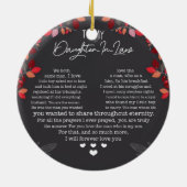 Naar mijn dochter in de wet Ornament (Achterkant)