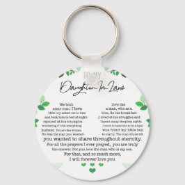 Naar mijn dochter in de wet sleutelhanger