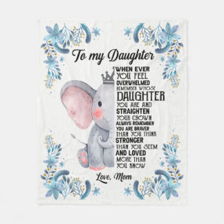 Naar mijn dochter- liefde, mam fleece deken