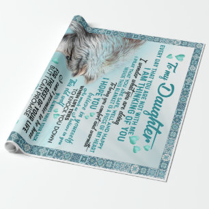 Naar mijn dochter Lion Family Gift, dochter Birthd Cadeaupapier