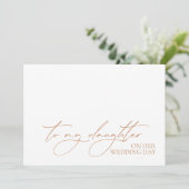 "Naar mijn dochter op haar trouwdag" bericht Kaart (Staand voorkant)