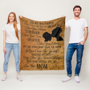 Naar mijn dochter van mama fleece deken