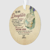 Naar mijn dochter van moeder ornament (voorkant)